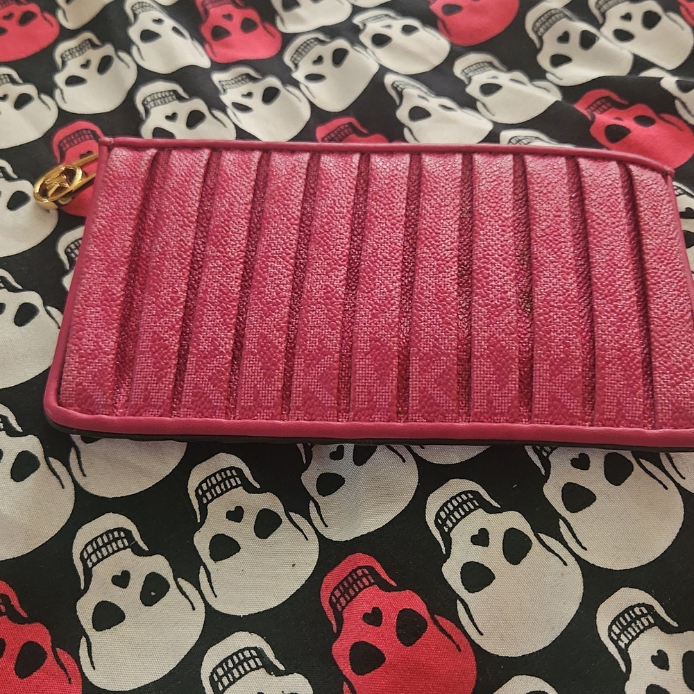 Michael Kors Pink Pleated Clutch